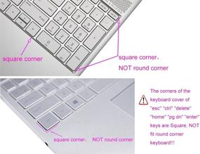 img 2 attached to 💜 Colorful Keyboard Skin Compatible for HP Pavilion X360, Envy x360, Spectre x360, and Pavilion 15 & 17 Series - Purple Ombre