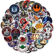 🌟 100 pcs waterproof vinyl stickers for star wars - popular movie decals for girls, boys, teens, adults - laptop, car, luggage, phone, tablet, water bottle, hydroflasks, bike - funny stickers pack (star wars-100pcs) logo