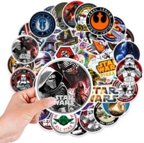 img 2 attached to 🌟 100 Pcs Waterproof Vinyl Stickers for Star Wars - Popular Movie Decals for Girls, Boys, Teens, Adults - Laptop, Car, Luggage, Phone, Tablet, Water Bottle, Hydroflasks, Bike - Funny Stickers Pack (Star Wars-100Pcs)