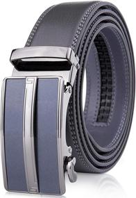 img 4 attached to Leather Ratchet Belts Men Automatic Men's Accessories and Belts