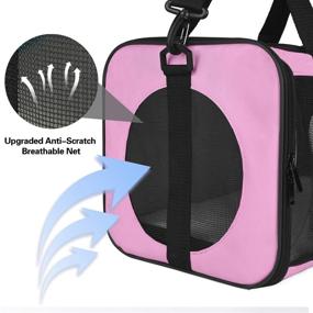 img 1 attached to 🐾 EOOORL Cat Carriers Dog Carrier - TSA Approved Pet Carrier for Small to Medium Cats, Dogs, and Puppies - Soft Sided Travel Bag in Black, Grey, Pink, Purple, Blue