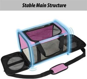 img 3 attached to 🐾 EOOORL Cat Carriers Dog Carrier - TSA Approved Pet Carrier for Small to Medium Cats, Dogs, and Puppies - Soft Sided Travel Bag in Black, Grey, Pink, Purple, Blue