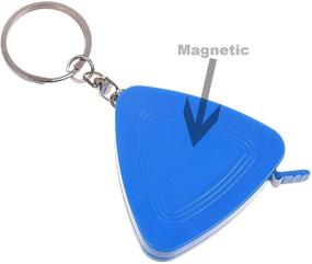 img 1 attached to Set of 3 Keychain Retractable Ruler Measuring Tapes in Assorted Vibrant Colors