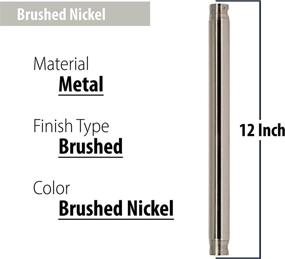 img 1 attached to 🔧 Enhance Ceiling Fan Performance with Ciata 12 Inch Long Extension Downrod in Brushed Nickel Finish