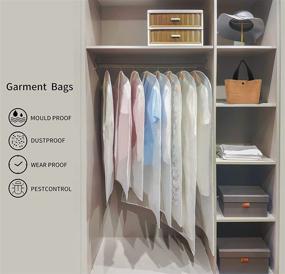 img 1 attached to OUPAI Clear Hanging Garment Bags - Set of 10 Full Zipper Suit Bags | Breathable Dust Covers for Closet and Cloth Storage | Waterproof & Dustproof Garment Storage Bags - 24'' x 40'' /10 Pack