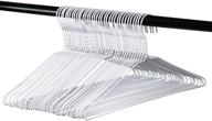 🪡 durable white wire metal hangers, 36-pack: long lasting vinyl coated, standard adult size, made in the usa логотип