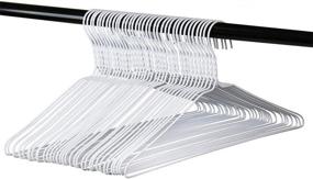 img 2 attached to 🪡 Durable White Wire Metal Hangers, 36-Pack: Long Lasting Vinyl Coated, Standard Adult Size, Made in the USA