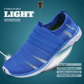 img 2 attached to 👟 GLOBTOUCH Athletic Quick Drying Girls' Shoes - Deep M, DKSX