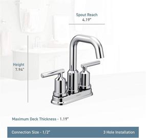 img 2 attached to 💧 Moen 6150BL: Efficient Two-Handle Centerset Bathroom Faucet for Modern Homes