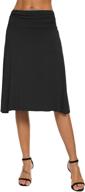 🩴 exchic women's stretchy flared yoga skirt with ruched waistband logo