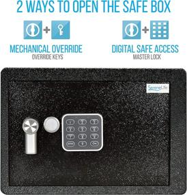 img 1 attached to 🔒 SereneLife SLSFE15 - Home Security Electronic Lock Box - Safe with Mechanical Override, Digital Combination Lock Safe - LED Low Battery Indicator - Includes Mounting Bolts, Keys & (4) x ‘AA’ Batteries