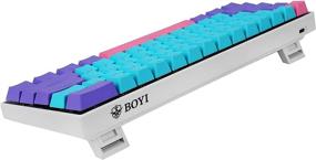 img 2 attached to 🎮 BOYI Wired 60% Mechanical Gaming Keyboard with RGB, Mini Cherry MX Switch PBT Keycaps, NKRO, Programmable, Type-C - Ideal for Gaming and Working (Joker-Color, Cherry MX Blue Switch)