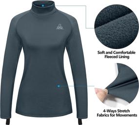 img 1 attached to 🧥 Dasawamedh Women's Fleece Thermal Underwear Set: Lightweight & Warm Base Layers for Hiking, Skiing, and Diving