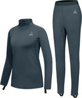 🧥 dasawamedh women's fleece thermal underwear set: lightweight & warm base layers for hiking, skiing, and diving логотип