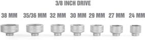 img 2 attached to 🔧 Efficient 7-Piece OEMTOOLS 27197 Oil Filter Removal Socket Set, 3/8 Inch Drive