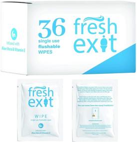 img 4 attached to Свежие одноразовые промокаемые влажные салфетки FreshExit для взрослых - 36 штук - Удобно в путешествиях и готовы к использованию - Избегайте сухости, в отличие от влажных салфеток в большой упаковке - Большие и индивидуальные, в компактной упаковке.