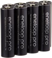 🔋 eneloop pro aa high capacity ni-mh 2550mah (min. 2450mah) pre-charged rechargeable battery - pack of 8 with holder logo