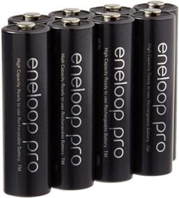 img 2 attached to 🔋 Eneloop Pro AA Высокая емкость Ni-MH 2550mAh (Мин. 2450mAh) Предварительно заряженный аккумулятор - набор из 8 штук с держателем