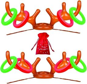 img 4 attached to MeiGuiSha Inflatable Reindeer Christmas Antlers Sports & Fitness