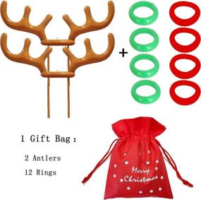 img 1 attached to MeiGuiSha Inflatable Reindeer Christmas Antlers Sports & Fitness