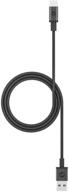 ⚡ mophie fast charge usb-a to usb-c cable - black, 1m length logo