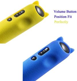img 1 attached to 📱 Shock Proof Silicone Remote Controller Cover for Roku Streaming Stick 3600R Remote – 2 Blue + 2 Yellow