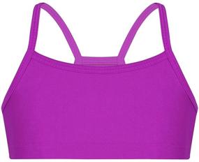 img 4 attached to 🤸 Gymnastics Stretchy Workout Undershirts for Girls' Clothing: TTAO
