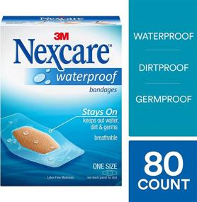 img 3 attached to 🩹 Nexcare Waterproof Clear Bandages, Germproof, 20 Count Packages - Pack of 4