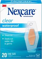 🩹 nexcare waterproof clear bandages, germproof, 20 count packages - pack of 4 logo