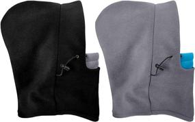 img 3 attached to 2 Pack Balaclava Ski Mask: Stay Warm in Winter with Windproof Fleece Hat & Neck Warmer - Snow Gear for Men & Women