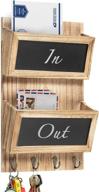 unistyle rustic mail and key holder: wall mounted organizer for entryway, office, and more logo