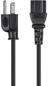 img 3 attached to 💡 Monoprice 6ft 14AWG Power Cord Cable: 15A, NEMA 5-15P to IEC-320-C13, Black