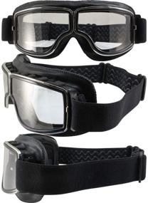 img 1 attached to 🏍️ Birdz Condor Black Motorcycle Riding Goggle with Padded Sport Design and Photochromic Lens for Enhanced Visibility