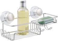 🚿 silver suction shower caddy combo basket for shampoo, conditioner, soap by mdesign logo