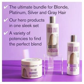 img 2 attached to 💜 Purple Hair Care Trio Gift Set: Banishes Brassy Tones, Brightens Blonde, Platinum, Ash, Silver & Grays. Paraben & Sulfate Free. PETA Approved Cruelty-Free and 100% Vegan.