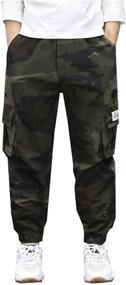 img 3 attached to 👖 SANGTREE Elastic Cargo Jogger Pants with Pockets - Boys' Clothing