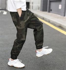 img 1 attached to 👖 SANGTREE Elastic Cargo Jogger Pants with Pockets - Boys' Clothing