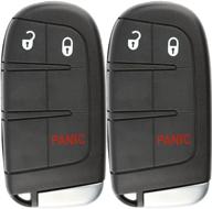 🔑 pack of 2 keylessoption keyless entry remote car smart key fobs for 2011-2018 dodge dart journey charger chrysler 300 (m3n-40821302) logo