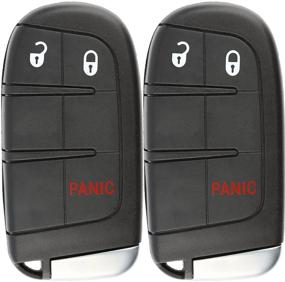 img 4 attached to 🔑 Pack of 2 KeylessOption Keyless Entry Remote Car Smart Key Fobs for 2011-2018 Dodge Dart Journey Charger Chrysler 300 (M3N-40821302)