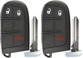 img 3 attached to 🔑 Pack of 2 KeylessOption Keyless Entry Remote Car Smart Key Fobs for 2011-2018 Dodge Dart Journey Charger Chrysler 300 (M3N-40821302)