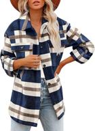 xishiloft flannel jackets buttons pockets women's clothing in coats, jackets & vests logo