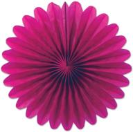 🎀 beistle 6-inch 6-pack tissue fans: mini cerise fans - vibrant decoration logo