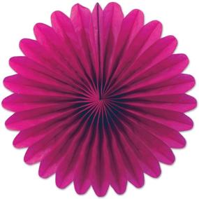 img 1 attached to 🎀 Beistle 6-Inch 6-Pack Tissue Fans: Mini Cerise Fans - Vibrant Decoration