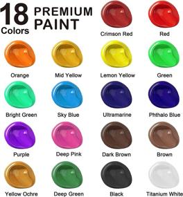 img 2 attached to 🎨 Shuttle Art 18 Colors Acrylic Paint Pouches: Rich Pigments, Non-Toxic Set for Artists, Beginners, and Kids on Rocks, Crafts, Canvas, Wood, Ceramic