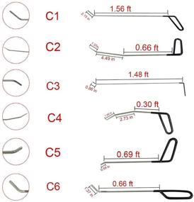 img 3 attached to 🛠️ Набор стержней JMgist для безопасного удаления вмятин без покраски: молоток, воздушный клин, S-каркас, и другие аксессуары для удаления вмятин и повреждений кузова от града.