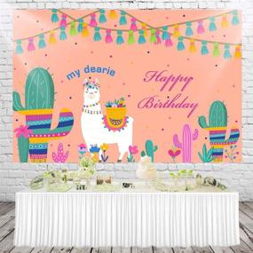 img 2 attached to 🌵 HUAYI 7x5ft Fiesta Theme Photography Backdrop Mexican Themed Dress-up Cactus Party Alpaca Birthday Baby Shower photocall Background Banner Dress up Cake Table Decoration W-1955 - SEO-optimized Product Name