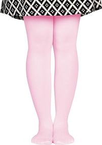 img 3 attached to Premium Microfiber Footed Tights for Toddler and Girls - Available in Multiple Solid Colors