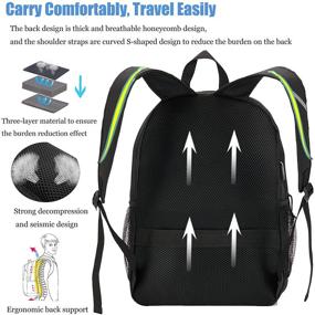 img 1 attached to Backpack Waterproof Backpacks Notebooks Women Black