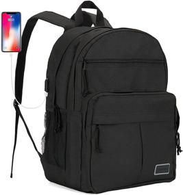 img 4 attached to Backpack Waterproof Backpacks Notebooks Women Black