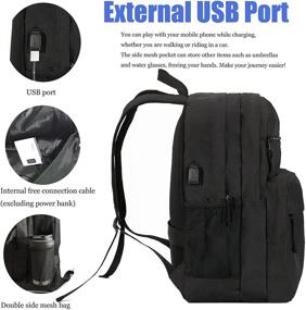 img 2 attached to Backpack Waterproof Backpacks Notebooks Women Black